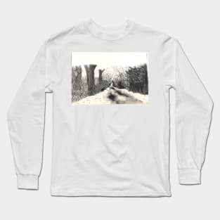 old winter road Long Sleeve T-Shirt